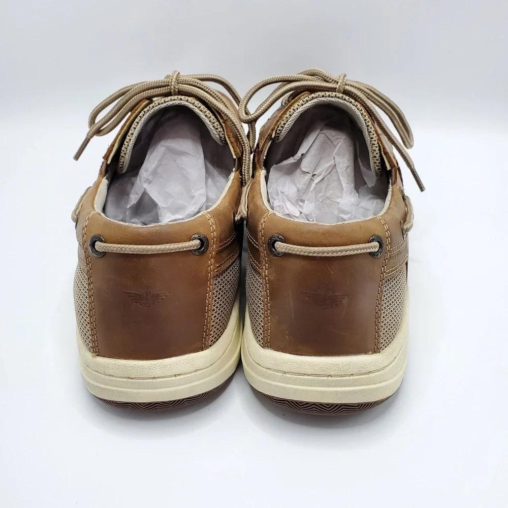 Dockers Beacon 11 WIDE Men's Leather Boat Shoes Loafers Casual Dark Tan‎